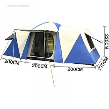 Ankon Strandzelte für Erwachsene Camping im Freien Doppelschicht Regenschutz Sonnencreme Camping-Camping-Ausrüstung 6~10 Personen Großes Weltraumzelt