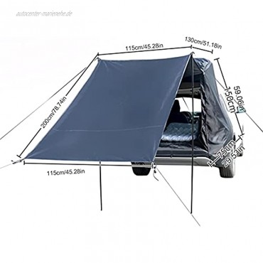 Autozelt Heckklappe Für Kleine SUV Sonnenschutz & Leichtbau Caravan Zelt mit 2 Unterstützung Pole Sunshade Baldachin,Camping Zelt 4 Personen200x115cm