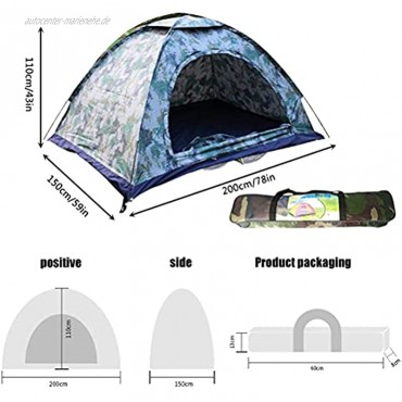 Ayaaa Campingzelt,Klappzelte,Outdoor-Zelt Doppelzelt mit Belüftungsöffnungen und Überdachung Wasserdichtes Tarnzelt mit UV-Schutz für Strandcamping