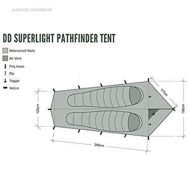 DD superleichtes Pathfinder Tent Pfadfinder Zelt Aussenzelt ohne Zeltboden Regenschutz