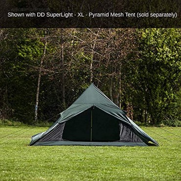 DD superleichtes Pyramidenzelt XL extra groß olivgrün Zweimannzelt Aussenzelt ohne Zeltboden