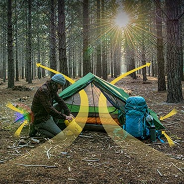 iBasingo Force UL2 Zelt Leichtes Rucksackzelt Outdoor 2 Personen Zelt Zweitüriges Campingzelt Regenfest Winddicht Doppelschicht 20D Nylon Doppelzelt NH20ZP080