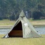 INSTRUMENT-AED Campingzelt 2 Personen,Pyramidenzelt Indian Shelter Anti-Regen-Campingzelt Im Freien Jurtenzelt Mit Herdloch Familien-Tipi-Zelt nur Außenhülle Enthalten