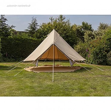 INSTRUMENT-AED Campingzelt 3-4 Personen,3 m 4 m Baumwoll-Canvas-Glockenzelt mit 4 Fenstern Heavy Duty indisches Jurtenzelt Camping-Familien-Tipi-Zelt für Glamping Festival