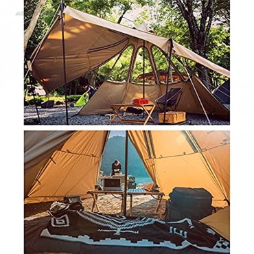INSTRUMENT-AED Indisches Zelt Outdoor tragbares wasserdichtes Camping Pyramide Tipi Zelt Octagon Adult Tipi Zelt mit Herdloch Camping Steeple Jurte Zelt