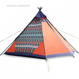 LQPHY 4-Mann-Zelt Tipi-Zelt mit Veranda Camping unter den Sternen Glamping Festival Tipi Angeln Bergsteigen Outdoor Wasserdichtes 4-Mann-Zelt