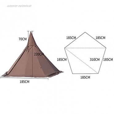 SFSGH Tipi-Zelt für Erwachsene 1-2 Personen Familiencampingzelt Gruppenzelt Pyramidenzelt Glockenzelt für Familienurlaub