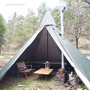 Sport Tent Camping Zelt Wasserdicht Tipi Zelt 4-Jahreszeiten mit Kaminloch und Innenzelt Kaminzelt Pyramiden Indianerzelt für Outdoor Wanderungen Trekking