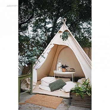 TentHome Outdoor Tipi Indianer Zelt Baumwolle Leinwand Pyramidenzelt für Erwachsene Camping Glamping Zelt für 2–3 Personen