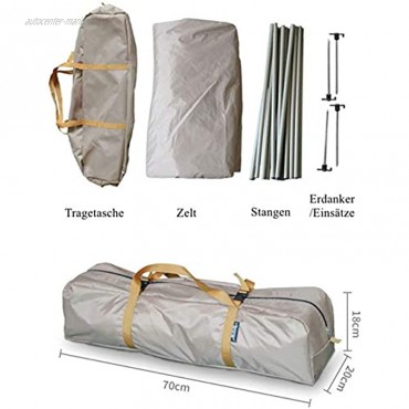 TentHome Outdoor Tipi Indianer Zelt Baumwolle Leinwand Pyramidenzelt für Erwachsene Camping Glamping Zelt für 2–3 Personen