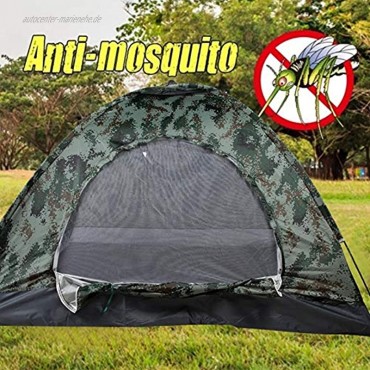 Wasserdichtes Campingzelt 3-4 Personen Zelt mit Zeltstange & Peg Rucksackzelt für Outdoor Camping Wanderwandern