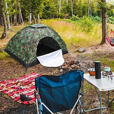 WLQWER Campingzelt 2-4 Personen Family Dome Zelt mit Tragetasche Tragbares Wanderzelt im Freien Leichtes wasserdichtes Rucksackzelt Shelter Camouflage Color,M