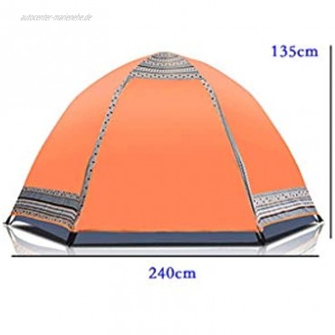 XXW Zelt Familien-Reise-Bergsteigen im Freien 3-4 Leute-kampierendes Zelt-dickere regensichere sechseckige Jurte Outdoor-Zelt