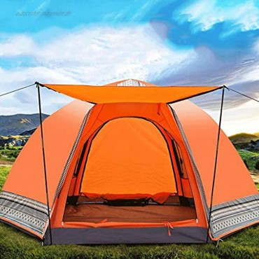 XXW Zelt Familien-Reise-Bergsteigen im Freien 3-4 Leute-kampierendes Zelt-dickere regensichere sechseckige Jurte Outdoor-Zelt