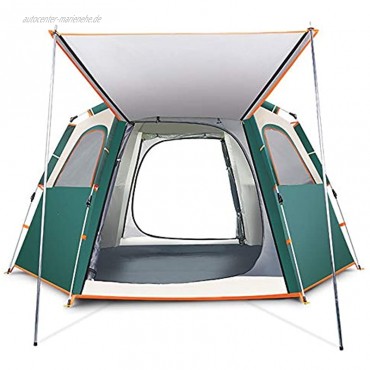 ZR Zelt im Freien automatische 3-4 Personen Camping verdickt Aufstand Regen einzigen doppelten Regen Camping wildes Zuhause Zelt Farbe : Grün