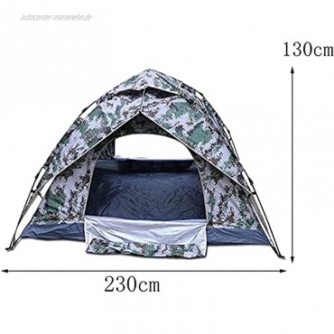 Camping Zelt 3 4 Personen Leicht Wasserdicht Sofortiges Aufstellen Familie Kuppelzelt 4 Saison für Outdoor Trekking Wandern Festival Rucksack,230X200X130Cm