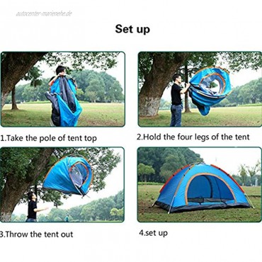 DALADA Outdoor Camping Zelt für 2-3 Personen Kuppelzelt Sofortiges Aufstellen Camping Wasserdicht Ultraleicht Zelte Mit Kleinem Packmaß für Trekking Outdoor Festival Camping Rucksack