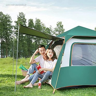 GHJA Automatisches Kuppelzelt Baldachin Instant Pop Up Wasserdichtes Zelt 3-8 Personen Familiencampingzelt für Camping Wandern Reisen Outdoor-Aktivitäten