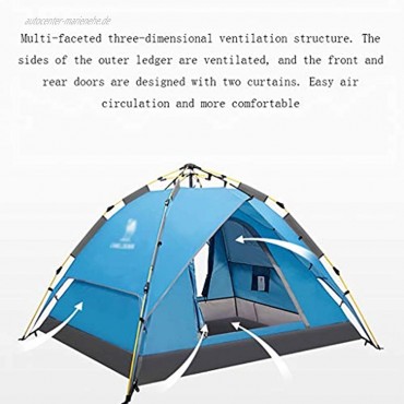 Hong Yi Fei-Shop kuppelzelt 2 Personen Automatische Geschwindigkeit Open Outdoor Zelt Verdickt Tragbare 3-4 Personen Zelt Strand Camping Ausrüstung Zelt Zelt
