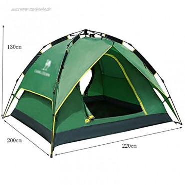 JINLIAN205-SHOP Zelt 2 Personen Automatische Geschwindigkeit Open Outdoor Zelt Verdickt Tragbare 3-4 Personen Zelt Strand Camping Ausrüstung Zelt Kuppelzelt Color : D