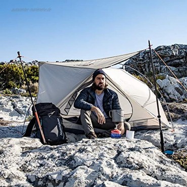 Naturehike VIK Zelt Ultraleichtzelt 3-Jahreszeiten-Rucksackzelt mit Zeltboden 15D für Campingwanderungen