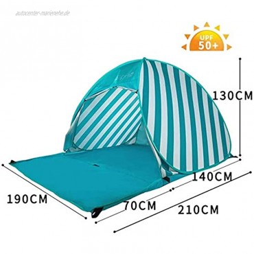 SMSOM 3-4person Zelt wasserdichtes Kuppelzelt für Camping tragbarer Sonnenunterkunft Automatisches Pop-Upzelt blau