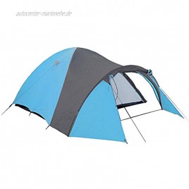 Wiltec Igluzelt für 3 Personen blau grau 3000 mm Wassersäule atmungsaktives Camping Zelt