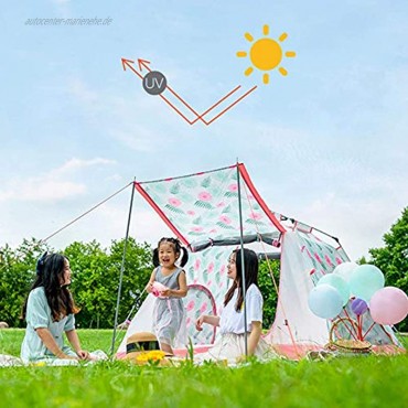 ZCZZ 1-6 Personen Kuppelzelt wasserdichtes Aufstellzelt im Freien UV-Schutz Blumenmusterzelt für Rucksacktouren Radfahren Wandern Camping