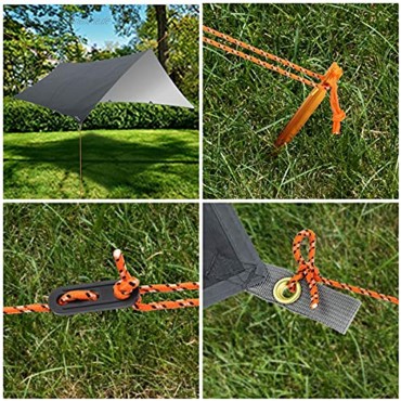 Ryaco Camping Zeltplane 3m x 4mTarp für Hängematte wasserdicht Leicht Kompakt Zeltunterlage Picknickdecke Hammock für Camping Outdoor Plane für Ourdoor Camping MEHRWEG 3m x 4m Grau