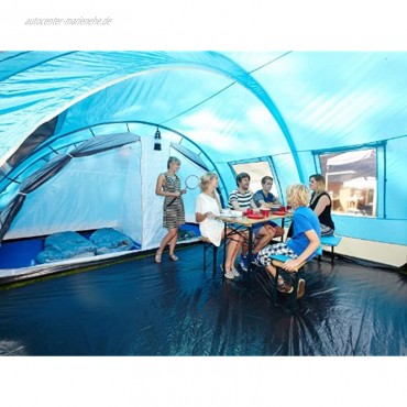 skandika Helsinki 6 Personen Tunnelzelt für die ganze Familie mit 5000 mm Wassersäule blau