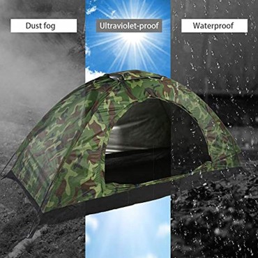 1 Personen Outdoor Zelt dauerhaft Wasserdicht UV Schutz Camouflage Zelt für Camping Angeln Klettern Wandern