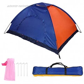 2 Personen Outdoor Zelt tragbar Wasserdicht UV Schutz Zelt für Camping Angeln Klettern Wandern Blau und Orange