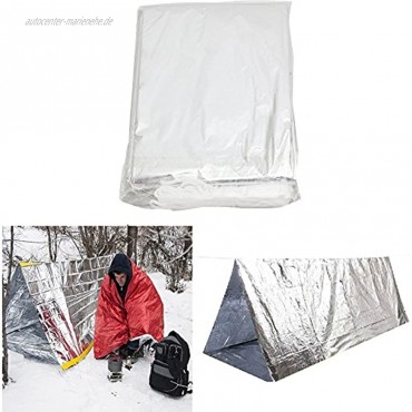 2 Personen Schlauchzelt Notfall Survival Camping Zelt Anti-UV Ultraleicht Rucksackreisen Zelt Automatisch Pop Up Quick Open Zelt für Wandern Camping Outdoor Wasserdicht UV-Schutz Sonnenschutz