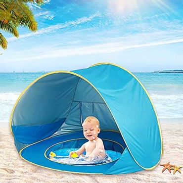 Athemeet Baby Pop Up Strand Zelt Bewegliche Automatische Instant Strand Zelt Wasserdichtes Anti Uv Schatten Camping Zelt Sun Shelter Zelt Mit Baby Pool Für Kleinkind Blau
