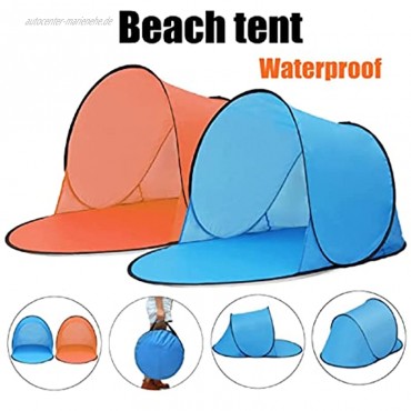Automatisch Pop Up Strandmuschel UV-Schutz Strandzelt für 1 Personen Tragbar Extra Light Wurfzelt mit Tragetasche für Familie Strand Garten Outdoor Camping