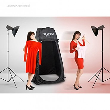 Gigatent Unisex-Erwachsene ortable Pop Up Pod Dressing Changing Room + Carrying Bag Tragbare Ankleidekabine + Tragetasche schwarz 36'' x 69