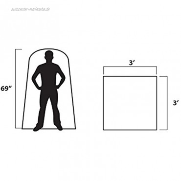 Gigatent Unisex-Erwachsene ortable Pop Up Pod Dressing Changing Room + Carrying Bag Tragbare Ankleidekabine + Tragetasche schwarz 36'' x 69