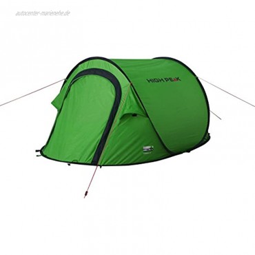 High Peak Wurfzelt Vision 2 Pop Up Zelt für 2 Personen Festivalzelt freistehend super leichtes Schnellöffnungs-Wurfzelt 2000 mm wasserdicht Ventilationssystem Moskitoschutz