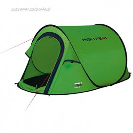High Peak Wurfzelt Vision 2 Pop Up Zelt für 2 Personen Festivalzelt freistehend super leichtes Schnellöffnungs-Wurfzelt 2000 mm wasserdicht Ventilationssystem Moskitoschutz