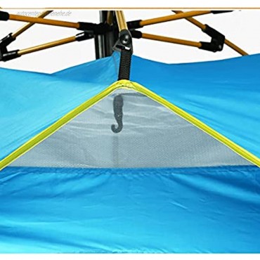 QSWL Wurfzelt Zelt 2-3 Personen Campingzelte Wasserdichtes Winddicht Kuppelzelt Leichtes Sekundenzelt AufstellenStrandzeltDoppelschicht Familienzelt Color : Blue Size : 200x150x110cm