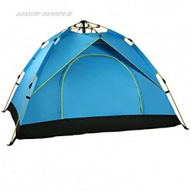 QSWL Wurfzelt Zelt 2-3 Personen Campingzelte Wasserdichtes Winddicht Kuppelzelt Leichtes Sekundenzelt AufstellenStrandzeltDoppelschicht Familienzelt Color : Blue Size : 200x150x110cm