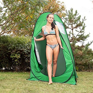 Relaxdays Duschzelt Pop Up Stehzelt für Camping Garten & Outdoor Umkleide- & Toilettenzelt 200 x 120 x 120 cm grün