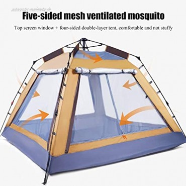 T-Day Zelt Strandzelt Wurfzelt Automatische Zelt Pop Up Instant-Zelt 3-4 Personen-Zelt Double-Layer-Outdoor-Camping-Zelt Großes Platz Backpacking Zelt for Wandern Bergsteigen