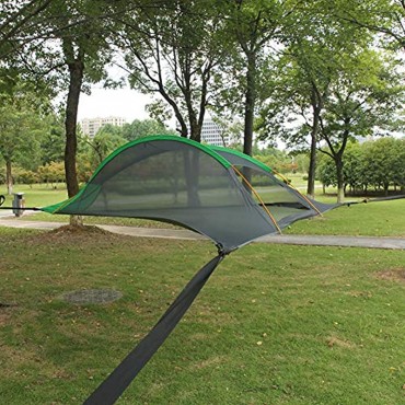 wisstin Tree Tent Baumzelt 2-3 Personen Aus Dem Bodenzelt Campingzelt Im Freien HäNgematte,3 × 3 × 1 M,Dreieck Wasserdicht Uv