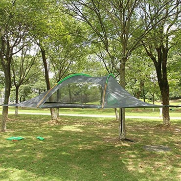 wisstin Tree Tent Baumzelt 2-3 Personen Aus Dem Bodenzelt Campingzelt Im Freien HäNgematte,3 × 3 × 1 M,Dreieck Wasserdicht Uv