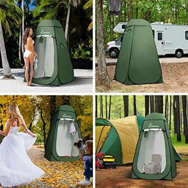 Wolfwise Pop up Umkleidezelt Toilettenzelt Camping Duschzelt Mobile Outdoor Privatsphäre WC Zelt Lagerzelt Tragbar Grün