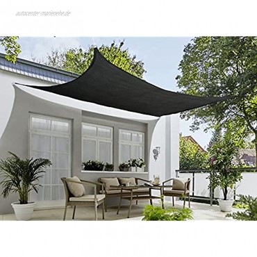 bonsport Sonnensegel rechteckig 6x7m inkl. Befestigungsseile Sonnenschutz atmungsaktiv mit Edelstahl Ösen für Garten Terrasse Balkon grau
