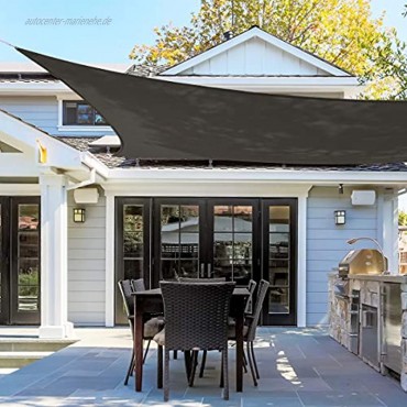 HAIKUS Sonnensegel 4x6 Meter Rechteckig 98% UV Schutz atmungsaktiv HDPE Sonnenschutz für Garten Balkon und Terrasse Graphit4x6m