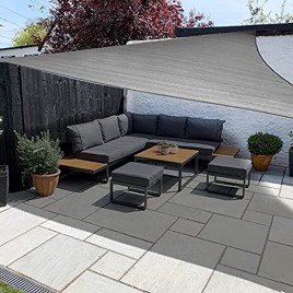 HENG FENG Dreieckiges Sonnensegel mit UV-Block für Terrasse Deck Hof und Outdoor