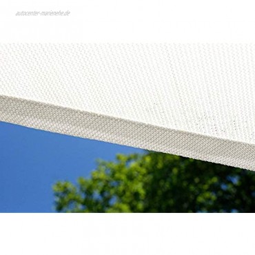 Kookaburra Atmungsaktives 5,4m Quadrat Sonnensegel Luftdurchlässig HDPE Strickgewebe 90% UV Schutz Sonnenschutz für Garten Terrasse und Balkon Polarweiß